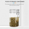 750ml Plastic Canister with Locking Clamp Grain Storage Jar for Tea, Sugar, Coffee Bean 750ml Plastic Canister with Locking Clamp Grain Storage Jar for Tea, Sugar, Coffee Bean