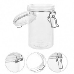 750ml Plastic Canister with Locking Clamp Grain Storage Jar for Tea, Sugar, Coffee Bean 750ml Plastic Canister with Locking Clamp Grain Storage Jar for Tea, Sugar, Coffee Bean