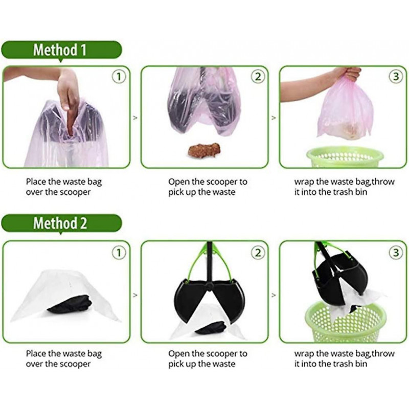 Dog Pooper Scoopers,60cm Long Handle Poop Scoop Pickup Medium And Large Dogs Animal Waste