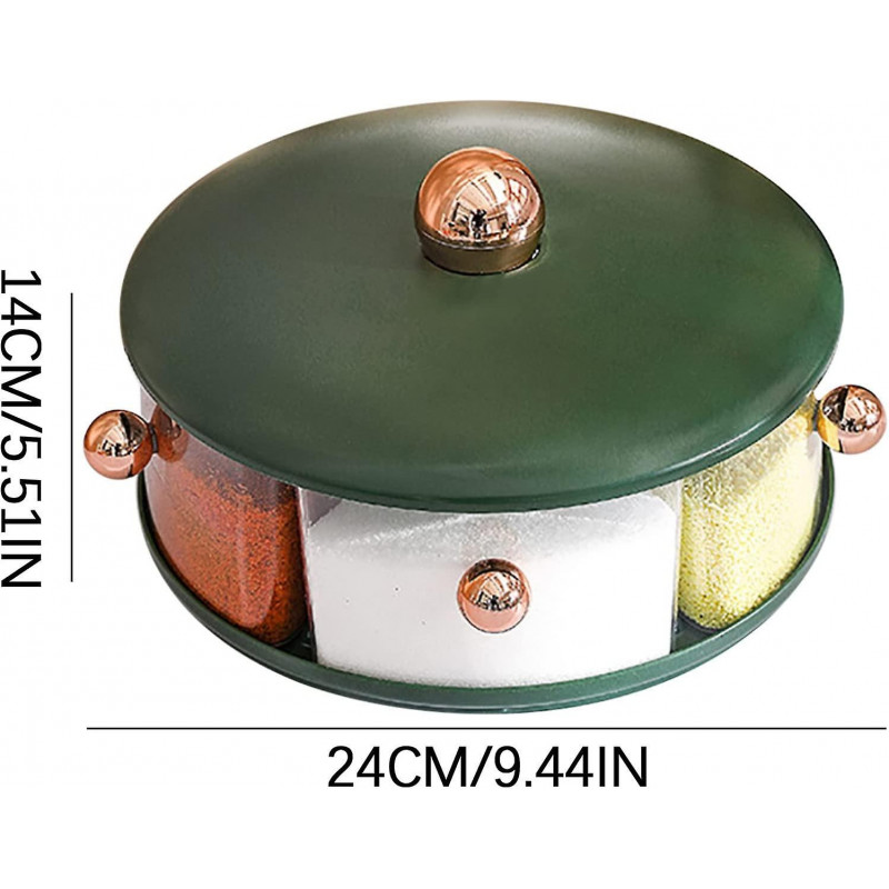 Turntable Cupboard Organizer, Kitchenware, Rotating Seasoning Container, Rotatingsalt Box, Kitchen Food Storage [...]