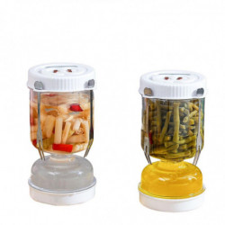 Pickle jar, pickles and olives hourglass jar pickle juice wet and dry separator hourglass pickle jar with two [...]
