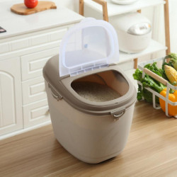10KG Kitchen Sealed Rice Bucket Household Plastic Moisture-Proof Cat Food Dog Food Insect-Proof Ric 10KG Kitchen Sealed Rice Bucket Household Plastic Moisture-Proof Cat Food Dog Food Insect-Proof Ric
