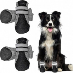 Protective Dog Boots, Breathable Dog Shoe, Non-slip Breathable Pet Shoes For Small Medium Dogs (black) Protective Dog Boots, Breathable Dog Shoe, Non-slip Breathable Pet Shoes For Small Medium Dogs (black)