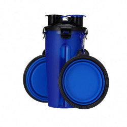 Dog Water Bottle Dog Bowls For Traveling Pet Food Container 2-in-1 With Collapsible Dog Bowls Dog Water Bottle Dog Bowls For Traveling Pet Food Container 2-in-1 With Collapsible Dog Bowls