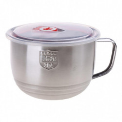 Stainless Steel Noodle Bowl With Lid Handle Leak-proof Food Container Rice Soup Bowls Durable For Office Home Stainless Steel Noodle Bowl With Lid Handle Leak-proof Food Container Rice Soup Bowls Durable For Office Home
