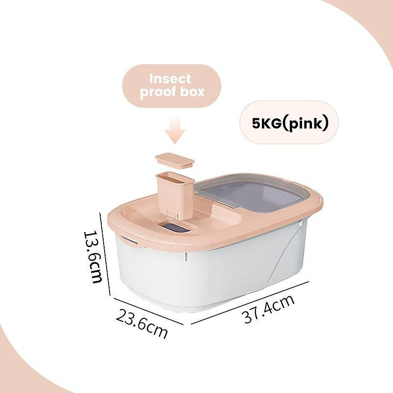 5/10kg Plastic Rice Storage Box Sealed Moisture-proof Insect-proof Large Capacity Grain Pet Food Container Kitchen [...]