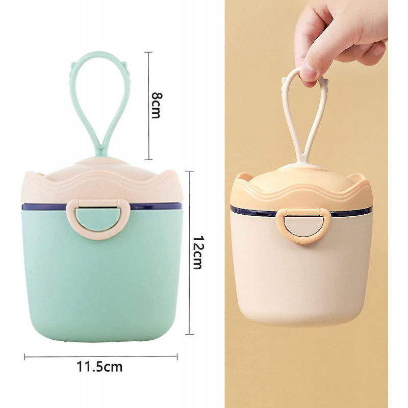 Infant Portable Milk Powder Box Container, Moisture-proof Milk Powder Storage Tank Green