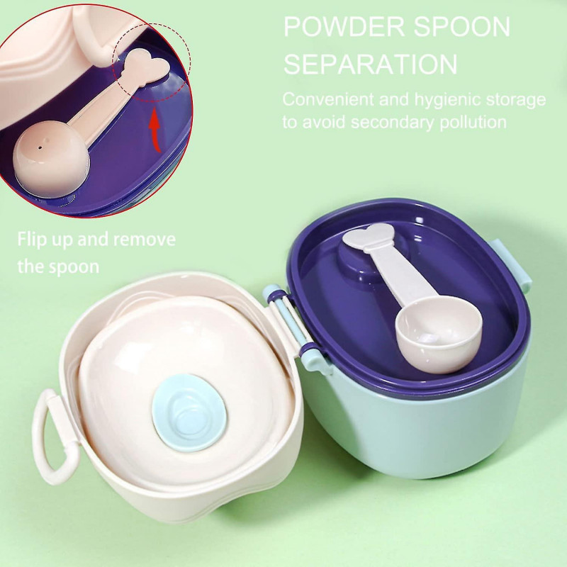 Infant Portable Milk Powder Box Container, Moisture-proof Milk Powder Storage Tank Green