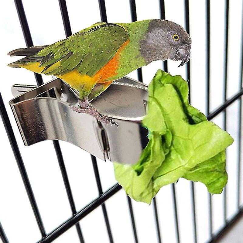 Birds Food Holder Pet Parrot Feeding Fruit Vegtable Clip Feeder Device Pin Clamp Durable Household Supplies Bird [...]
