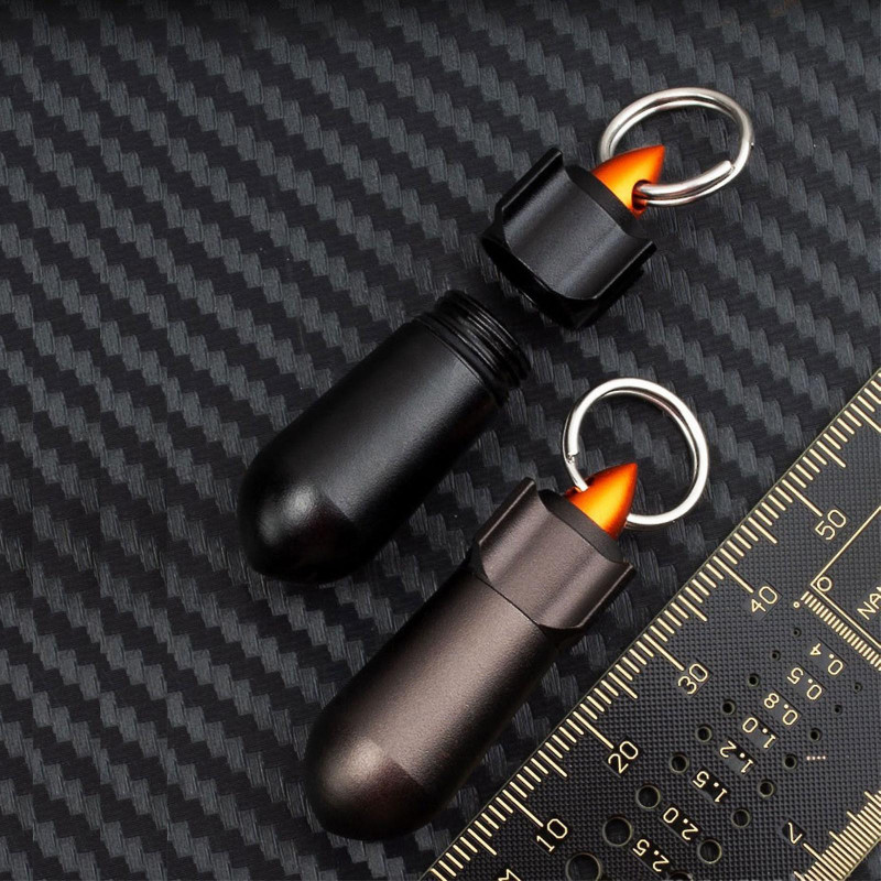 Edc Tool Metal Sealed Waterproof Container Capsule Bottle Can Medicine For Tank