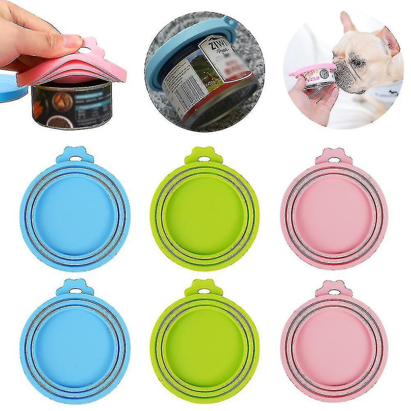 Silicone Dog Cat Canned Lid Pet Food Cover Storage Fresh-keeping Lids Pet Food Cans Lids A