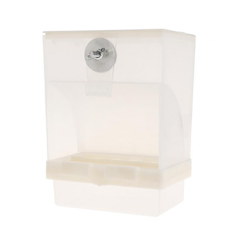 Bird Feeder For Cage Automatic Dispenser No Mess Clear Acrylic Container