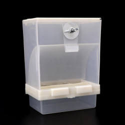 Bird Feeder For Cage Automatic Dispenser No Mess Clear Acrylic Container Bird Feeder For Cage Automatic Dispenser No Mess Clear Acrylic Container