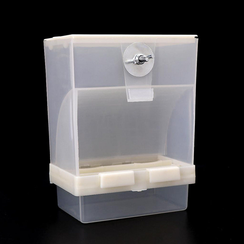 Bird Feeder For Cage Automatic Dispenser No Mess Clear Acrylic Container