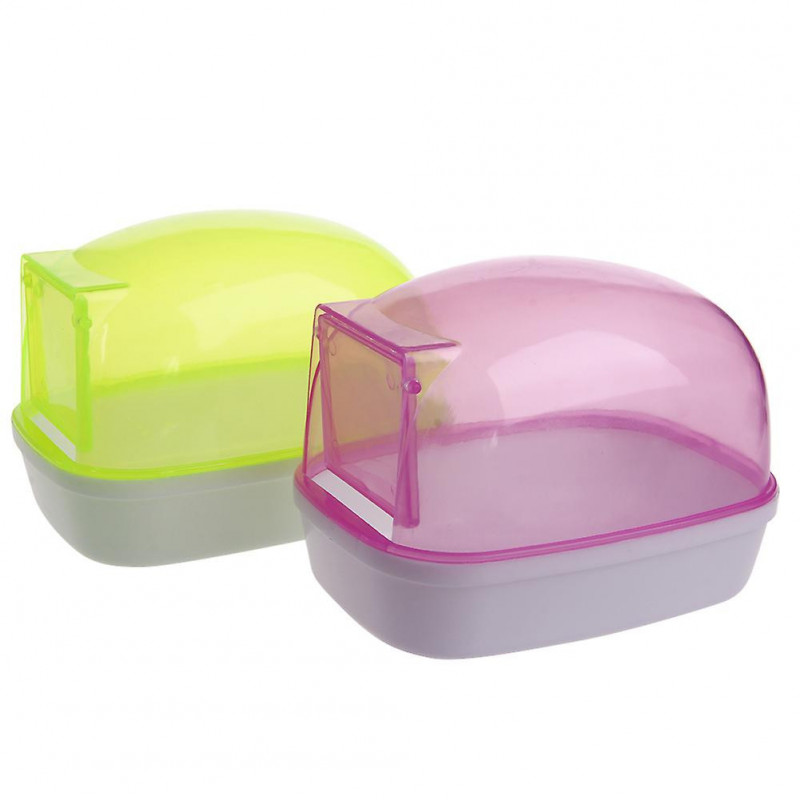Durable Sand Bath Container Plastic Toilet Easy To Clean For Small Pet Animals