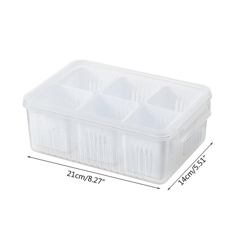 6-grid Onion Ginger Chili Seasoning Storage Box Fresh Keeping Containers