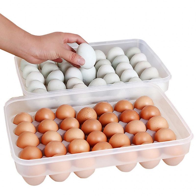 Kitchen Separated Storage Food Savers Tray Egg Container Rack Space Saver