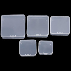 Square Round Plastic Transparent Storage Box Small Items Sundries Organizer Case Jewelry Beads Container Box Tools [...]