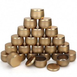 24 Candle Tin Cans Candle Container With Lid Suitable For Candle Making Arts And Handicrafts Storage 24 Candle Tin Cans Candle Container With Lid Suitable For Candle Making Arts And Handicrafts Storage