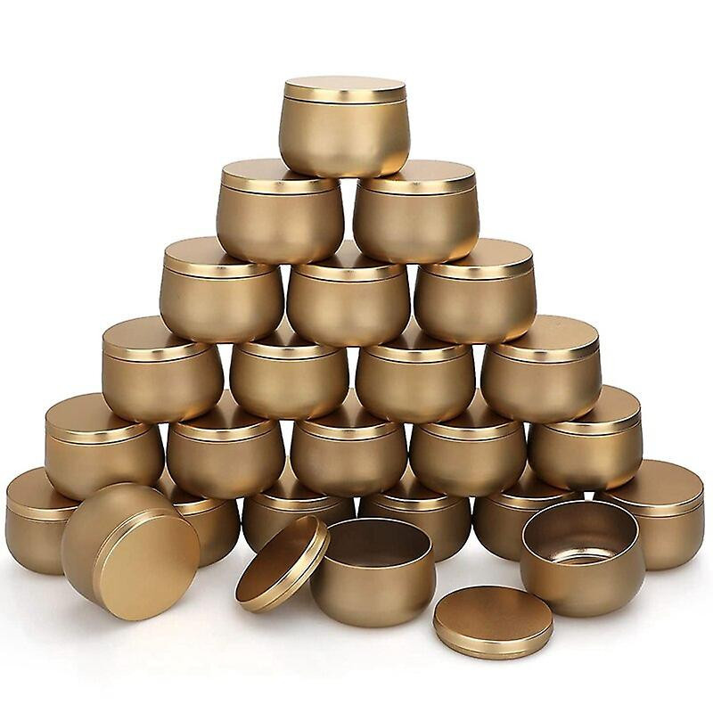 24 Candle Tin Cans Candle Container With Lid Suitable For Candle Making Arts And Handicrafts Storage