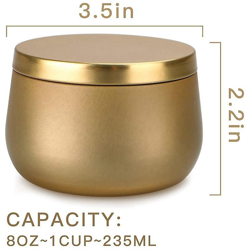 24 Candle Tin Cans Candle Container With Lid Suitable For Candle Making Arts And Handicrafts Storage