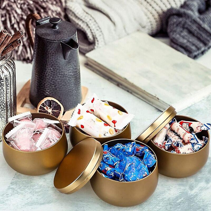 24 Candle Tin Cans Candle Container With Lid Suitable For Candle Making Arts And Handicrafts Storage