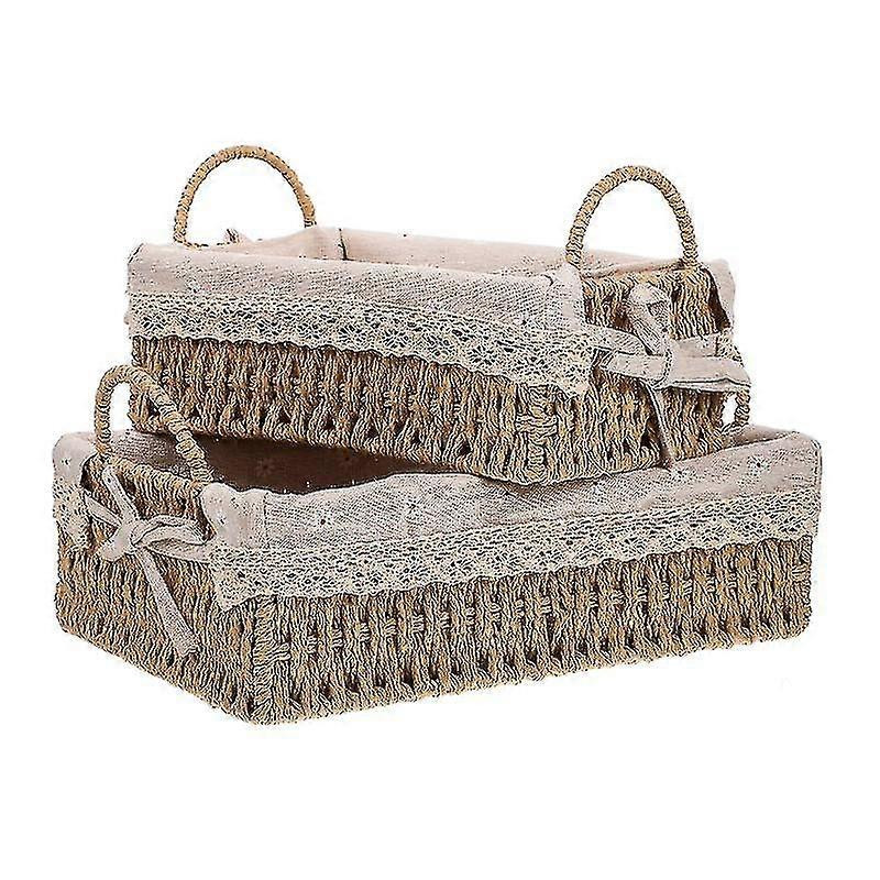 1pcs Kitchen Food Storage Storage Woven Basket