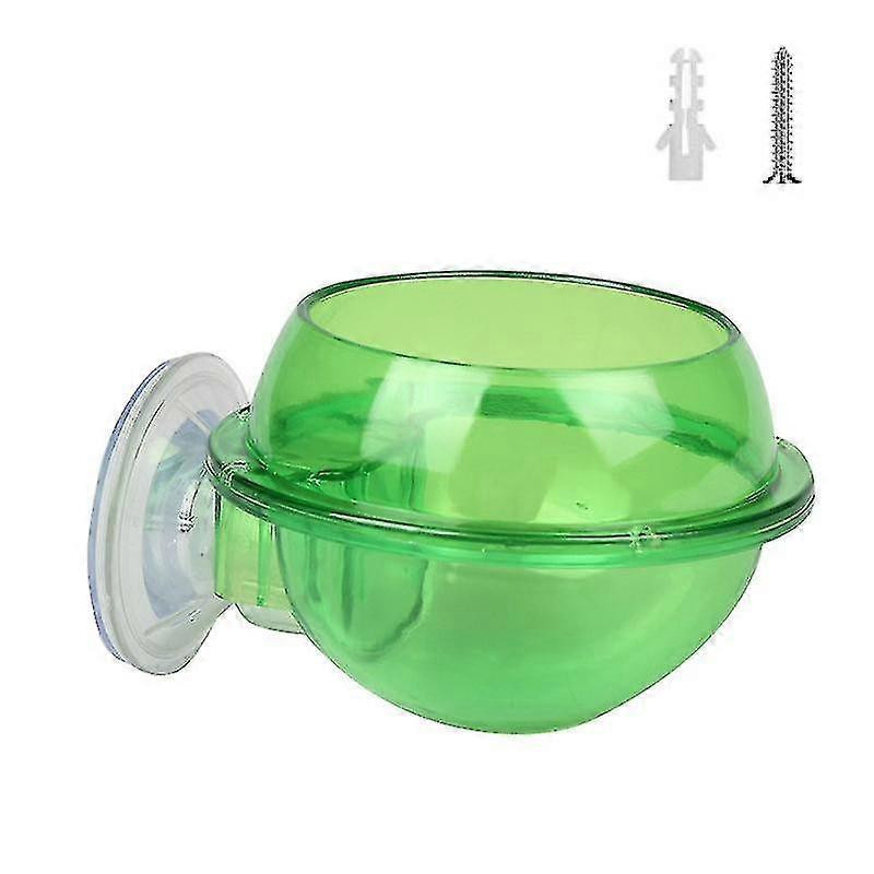Reptile Feeder, Suction Cup Anti-escape Food Bowl Transparent Worm Live Fodder Container For Lizard Gecko