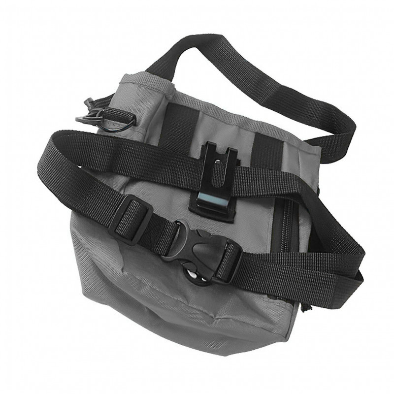 Pet Training Bag Multipurpose Large Capacity Foldable Oxford Cloth Pet Snack Pouch for Outdoor Travel Camping Gray