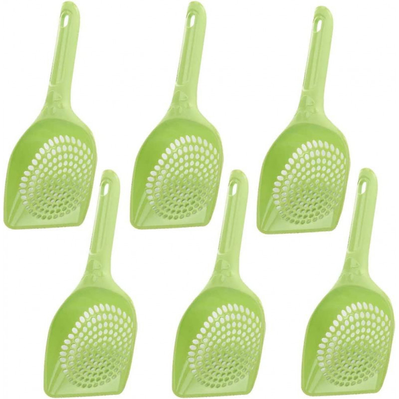 6pcs Cat Litter Scoop Plastic Litter Pet Shovel Cat Dog Sand Sifter Poop Sieve Cleaning Tool