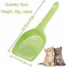 6pcs Cat Litter Scoop Plastic Litter Pet Shovel Cat Dog Sand Sifter Poop Sieve Cleaning Tool
