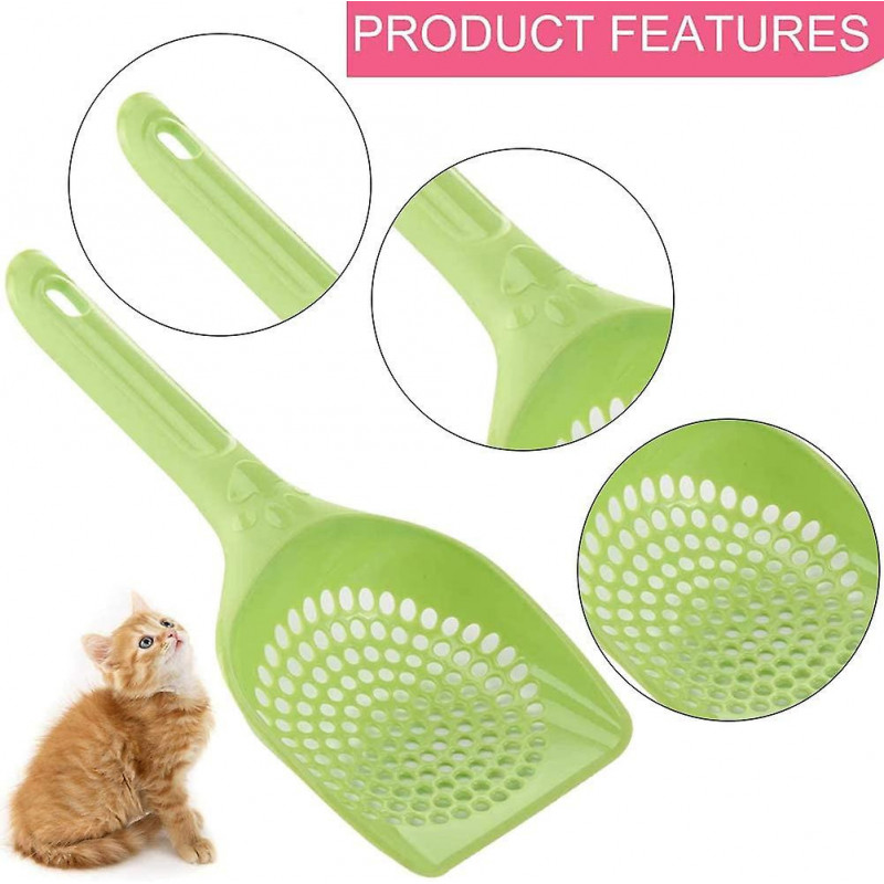 6pcs Cat Litter Scoop Plastic Litter Pet Shovel Cat Dog Sand Sifter Poop Sieve Cleaning Tool