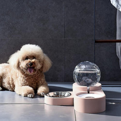Water Food Bubble Container Feeder Automatic Dispenser 1.8l Stainless Water Food Bubble Container Feeder Automatic Dispenser 1.8l Stainless