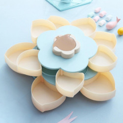 Flower-Shaped Fruit Plate Classification Storage Plastic Nut Biscuits Sweets Food Storage Case for H Flower-Shaped Fruit Plate Classification Storage Plastic Nut Biscuits Sweets Food Storage Case for H