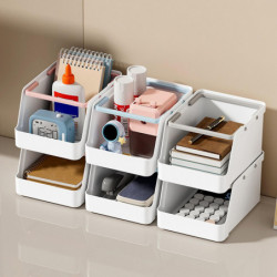 Storage Box with Handle High-Capacity Large Opening Stationery Cosmetics Fruit Toy Seasoning Desktop Storage Box with Handle High-Capacity Large Opening Stationery Cosmetics Fruit Toy Seasoning Desktop