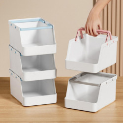 Storage Box with Handle High-Capacity Large Opening Stationery Cosmetics Fruit Toy Seasoning Desktop Storage Box with Handle High-Capacity Large Opening Stationery Cosmetics Fruit Toy Seasoning Desktop