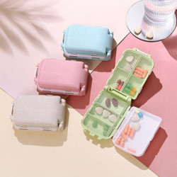 8-grid Pill Box Waterproof Moisture-proof 8 Compartments Good Sealing Anti-leak Desktop Tablet Stora 8-grid Pill Box Waterproof Moisture-proof 8 Compartments Good Sealing Anti-leak Desktop Tablet Stora