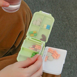 8-grid Pill Box Waterproof Moisture-proof 8 Compartments Good Sealing Anti-leak Desktop Tablet Stora 8-grid Pill Box Waterproof Moisture-proof 8 Compartments Good Sealing Anti-leak Desktop Tablet Stora