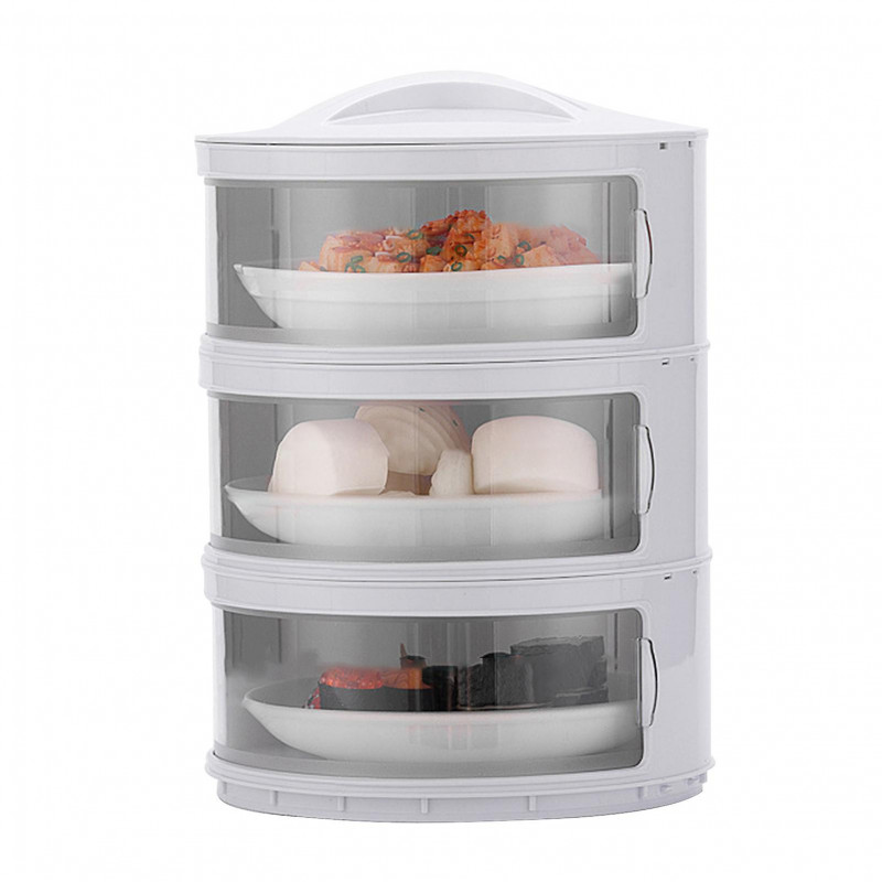 Wharick Kitchen Stackable Insulation Dust Proof Food Leftover Container with Lid Cover Wharick Kitchen Stackable Insulation Dust Proof Food Leftover Container with Lid Cover