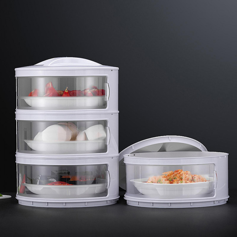 Wharick Kitchen Stackable Insulation Dust Proof Food Leftover Container with Lid Cover Wharick Kitchen Stackable Insulation Dust Proof Food Leftover Container with Lid Cover