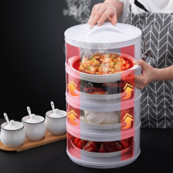 Wharick Kitchen Stackable Insulation Dust Proof Food Leftover Container with Lid Cover Wharick Kitchen Stackable Insulation Dust Proof Food Leftover Container with Lid Cover