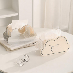 Tissue Box Large Capacity Smooth Edges Magnetic Design Acrylic Cloud Shape Napkin Container Home Sup Tissue Box Large Capacity Smooth Edges Magnetic Design Acrylic Cloud Shape Napkin Container Home Sup