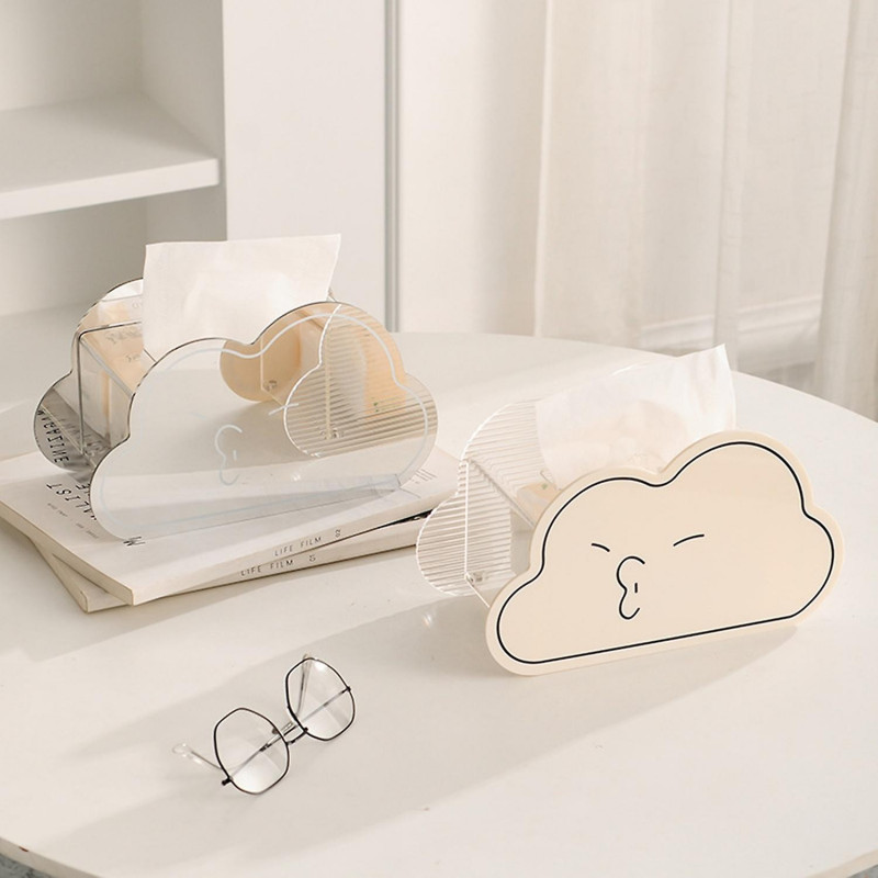 Tissue Box Large Capacity Smooth Edges Magnetic Design Acrylic Cloud Shape Napkin Container Home Sup Tissue Box Large Capacity Smooth Edges Magnetic Design Acrylic Cloud Shape Napkin Container Home Sup