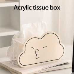 Tissue Box Large Capacity Smooth Edges Magnetic Design Acrylic Cloud Shape Napkin Container Home Sup Tissue Box Large Capacity Smooth Edges Magnetic Design Acrylic Cloud Shape Napkin Container Home Sup