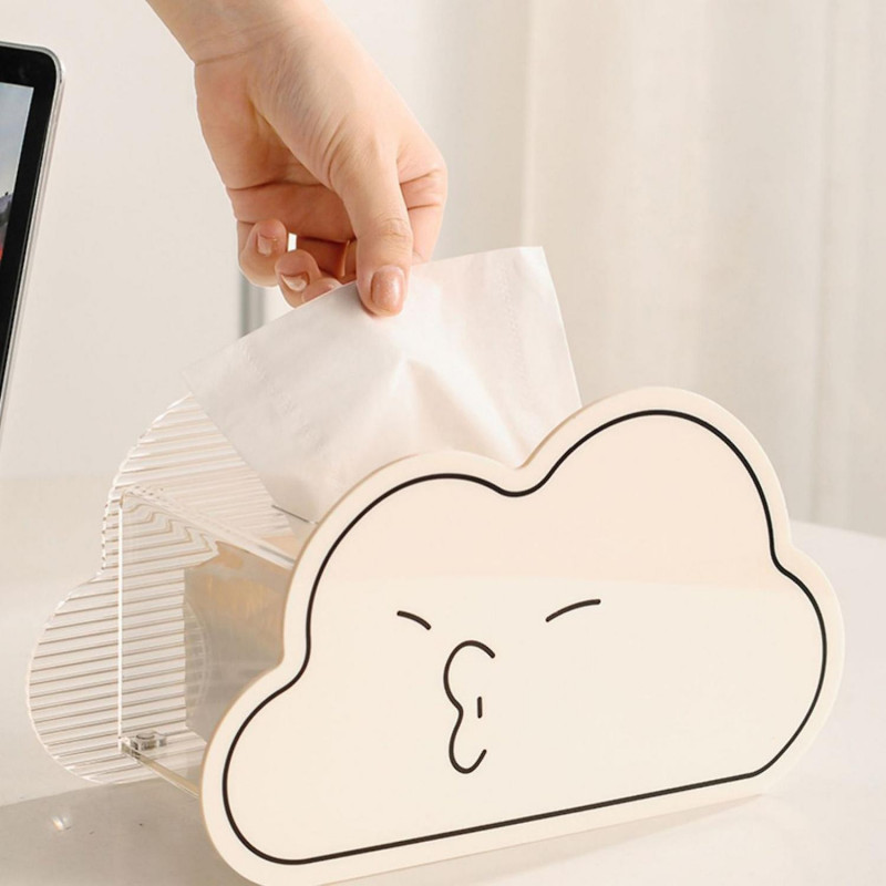 Tissue Box Large Capacity Smooth Edges Magnetic Design Acrylic Cloud Shape Napkin Container Home Sup Tissue Box Large Capacity Smooth Edges Magnetic Design Acrylic Cloud Shape Napkin Container Home Sup