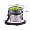 Pet Training Bag Multipurpose Large Capacity Foldable Oxford Cloth Pet Snack Pouch for Outdoor Travel Camping Gray