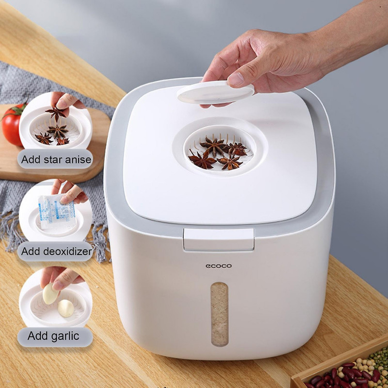 5L Rice Storage Box Large Capacity Moisture-Proof PP Sealed Grain Dog Food Container for Cabinet 5L Rice Storage Box Large Capacity Moisture-Proof PP Sealed Grain Dog Food Container for Cabinet
