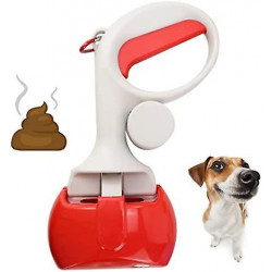 Yoitea Pet Pooper Scooper Handheld - Dog Poop Scoop Puppy Waste Scooper avec Poop Bags Pick Picker Distributeur [...]