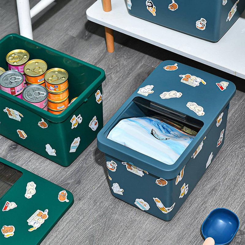 Pet Food Storage Box Food Grade Design Good Seal Effect Fresh-keeping Pet Cat Dog Food Storage Bucke Pet Food Storage Box Food Grade Design Good Seal Effect Fresh-keeping Pet Cat Dog Food Storage Bucke