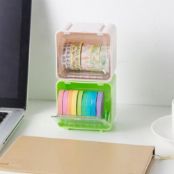 Tape Storage Boxes Durable Convenient Plastic Transparent Lid Visible Washi Tape Storage Box for Off Tape Storage Boxes Durable Convenient Plastic Transparent Lid Visible Washi Tape Storage Box for Off